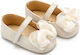 Babywalker Ecru Baptism Leather Soft Sole Pumps