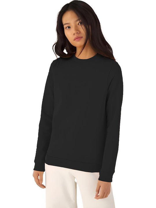 B&C Women's Long Sleeve Promotional Sweatshirt Black