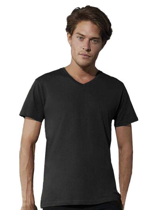 B&C Ανδρικό Διαφημιστικό T-shirt Κοντομάνικο Black