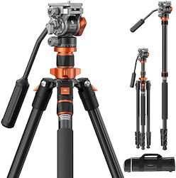 K&F Concept K234A7+FH-03 Τρίποδο Βίντεο Αλουμινίου με Fluid Κεφαλή (KF09.136) K&F Concept K234A7+FH-03 Τρίποδο Βίντεο Αλουμινίου με Fluid Κεφαλή (KF09.136)