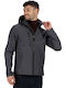 Tra701 Winter Jacket Softshell Waterproof and Windproof Seal Grey/Black