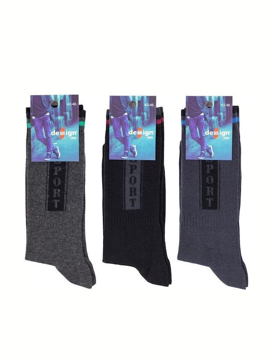 Șosete Sport Bărbați I 3 Perechi Design Bumbac 24993 Antracit Șosete Sport Bărbați I 3 Perechi Design Bumbac 24993 Antracit