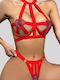 Senses Underwear Set with Bra & String Red