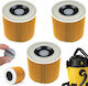 Rosfix Филтри За електрически прахосмукачки Съвместими с Karcher 3бр