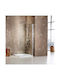 Devon Iwis Walk-in Shower Screen for Shower with Sliding Door 57-62x195cm Clean Glass