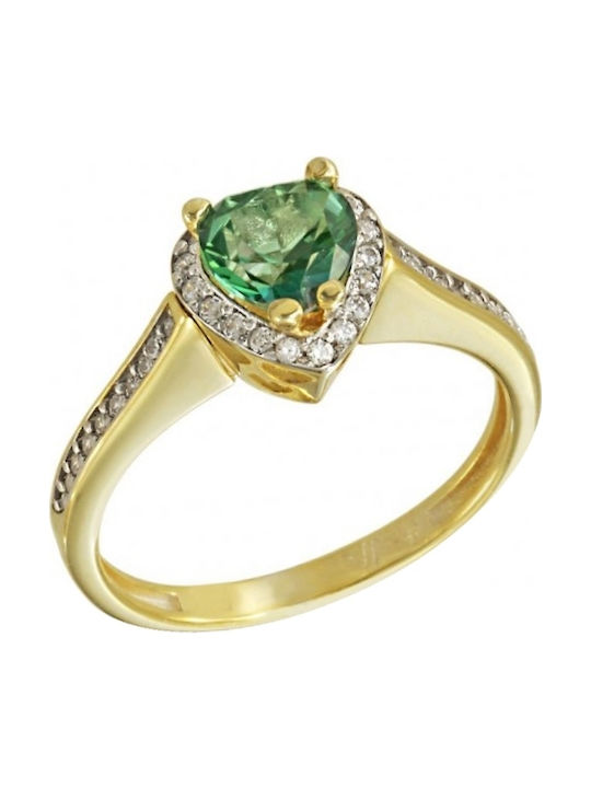 Single Stone Ring From 14K Gold Single Stone Ring From 14K Gold