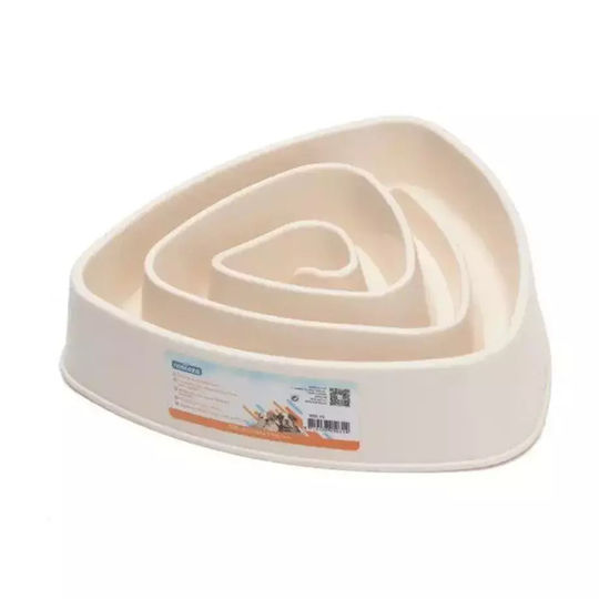Nobleza Bol Din Plastic Pentru Hrănire Lentă Câine În Culoare Bej
