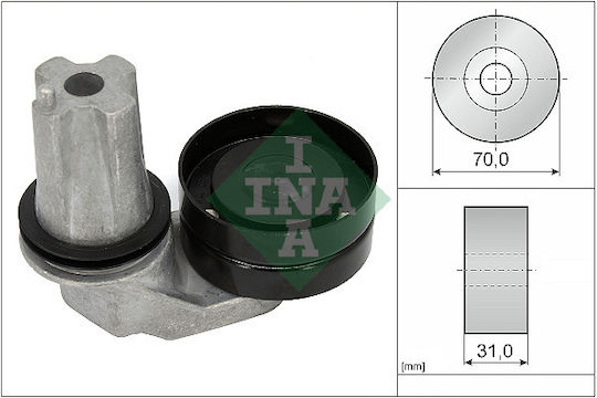 Multi-v Keilriemen Tensioner Land Rover Discovery III IV Range Rover Sport I 2.7d 70mm x 31mm INA