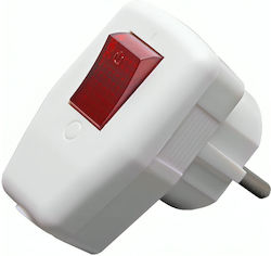 Ștecher fără marcă unghiular Schuko Cee 7/7 cu întrerupător alb 17869 Ștecher fără marcă unghiular Schuko Cee 7/7 cu întrerupător alb 17869