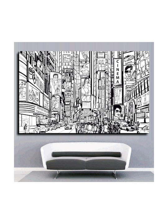Πίνακας Καμβά New York City Black & White 01 140cm X 87cm