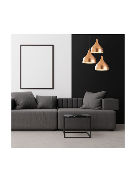 Megapap Oslo Κρεμαστό Φωτιστικό Χάλκινο με Ντουί E27 47x30x122εκ.