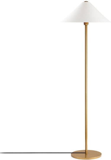 Megapap Cansu Floor Lamp H150xW46cm. with Socket for Bulb E27 White