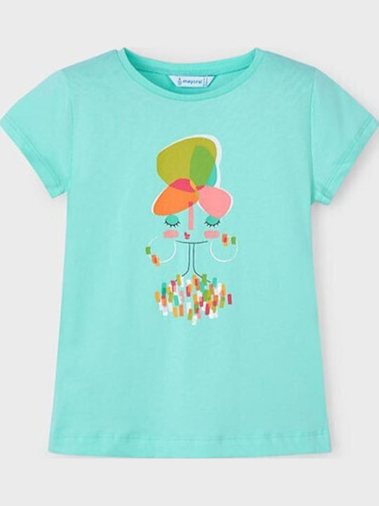 Mayoral Παιδικό T-shirt Γαλάζιο Fancy Girl