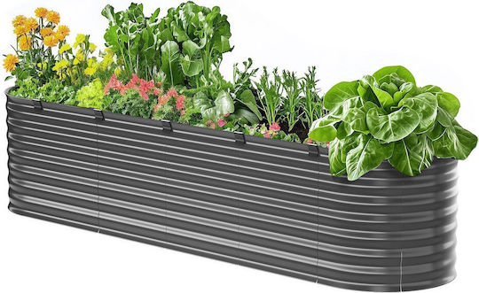 Vevor Planter Box Metal Dark Gray 243.84x60.96x60.96cm.