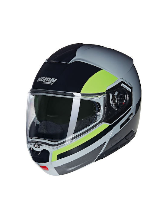 Nolan N90-3 Roboto 346 Grey / Black / Yellow Mo...