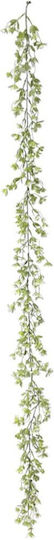 Dekorative Grün-Girlande mit weißen Blumen 150 cm 00-40003-2