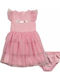 Rochie pentru Copii Mâneca scurta Din tul Pink