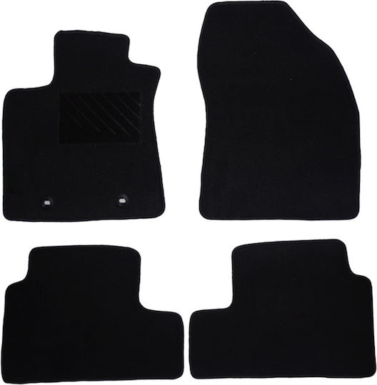 Autopataki Set of Front and Rear Mats 4pcs for Toyota Avensis 2009-2018 Black