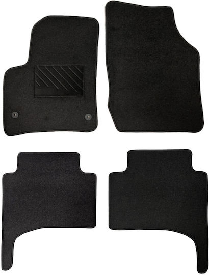 Autopataki Set of Front and Rear Mats 4pcs for Volkswagen Touareg 2002-2010 Black
