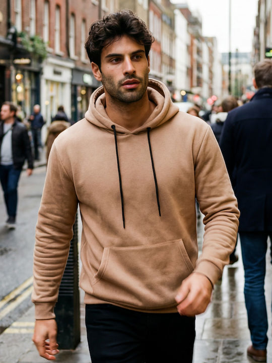Panda Clothing Суитшърт с Качулка Beige