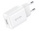 Tuqin Φορτιστής με Θύρα USB-A και Καλώδιο USB-C 15W Λευκός (QE44T)