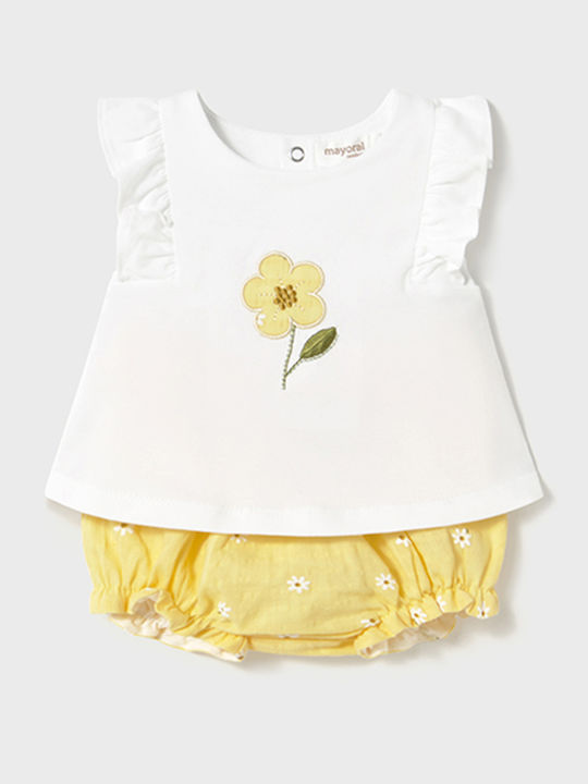 Mayoral Kids' Set with Shorts Summer 2pcs Yellow