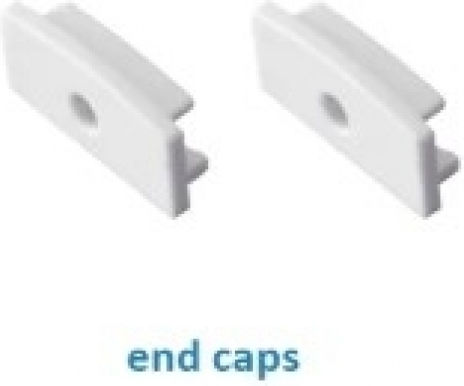 Set Capace de Capăt pentru Profil din Aluminiu 2,3*1,0cm Pătrat 77-50542 77-50543 pentru Iluminat Acasă