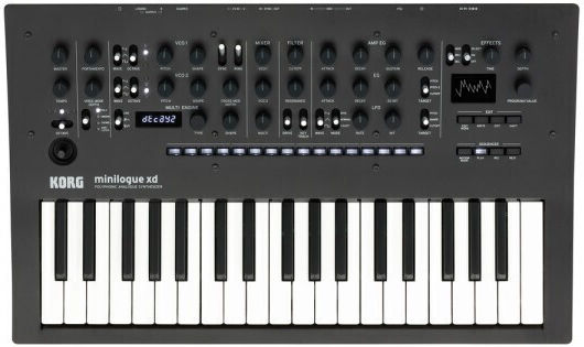 Korg Synthesizer Polyphonic Analog mit 37 Dynamisch Tasten mit Notenständer Schwarz