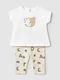 Kids' Set with Leggings Summer 2pcs Ceramic Love & Cute