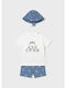 Kinder-Set mit Shorts Sommer 3Stück Blau