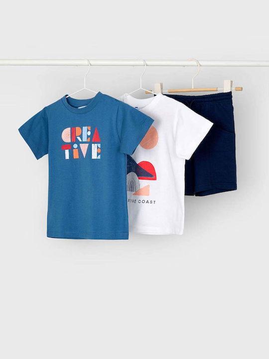 Mayoral Kids' Set with Shorts Summer 3pcs Blue