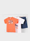 Kids' Set with Shorts Summer 3pcs Orange