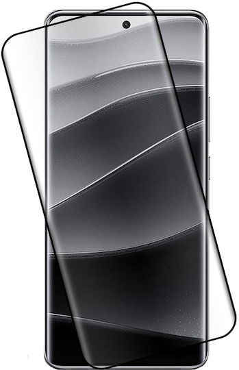 Techwave 5D 0.3mm Full Glue Full Face Tempered Glass Μαύρο (Redmi Note 14 4G / Redmi Note 14 5G / Poco M7 Pro)