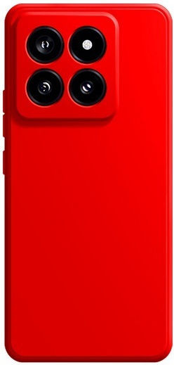 Umschlag Rückseite Silikon Rot (Xiaomi 14T)