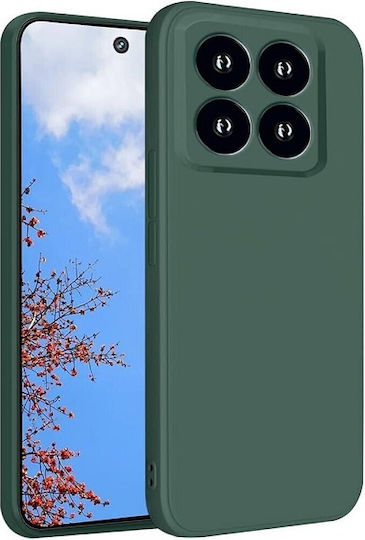 Umschlag Rückseite Silikon Grün (Xiaomi 14T)