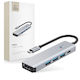 Tech-Protect 5IN1 USB-C Docking Station with HDMI 4K PD Gray