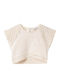 Kids' Crop Top Short Sleeve Beige