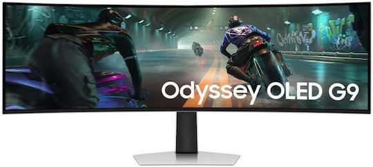 Samsung Odyssey G9 G91SD Ultrawide OLED HDR Curved Monitor 49" 5120x1440 144Hz with 0.03ms Response Time GTG Silver