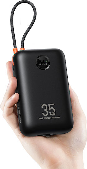 Veger W3018 Power Bank 30000mAh 35W με Θύρα USB-A και Θύρα USB-C Power Delivery / Quick Charge 3.0 Μαύρο
