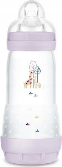 Mam Plastic Baby Bottle Anti-colic with Silicone Teat for 4+ Months Pink 320ml