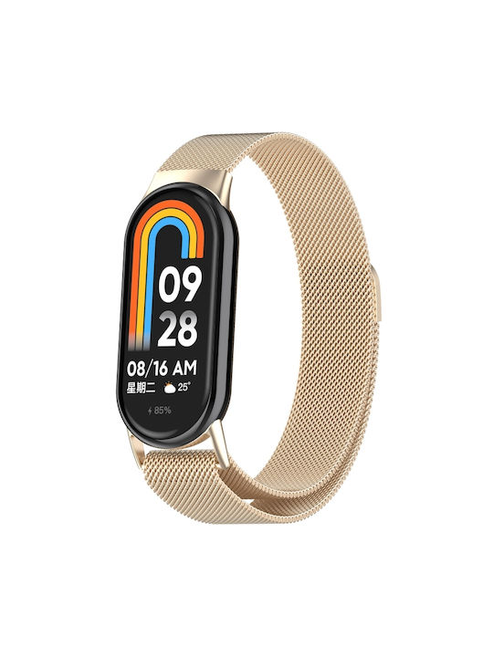Каишка Неръждаема стомана Златист (Xiaomi Smart Band 9, Xiaomi Smart Band 9 NFC)