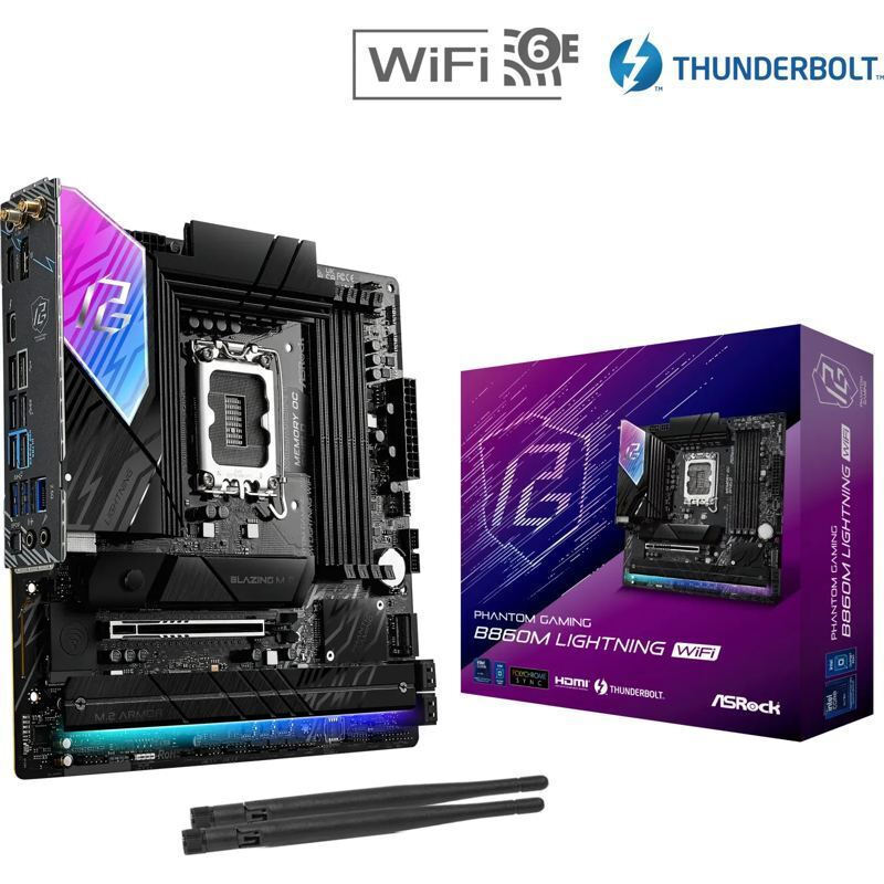 ASRock B860 Lightning WiFi Motherboard Micro ATX με Intel 1851 Socket