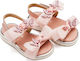 Babywalker Pantofi de botez din piele Roz