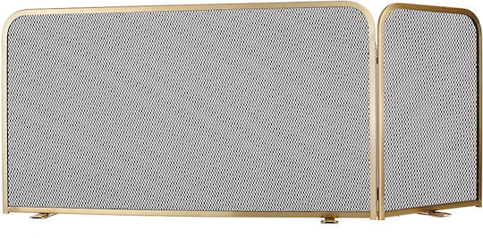 Zogometal Metallic Fireplace Screen with Panels x Gold