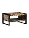 Rectangular Side Table made of Solid Wood Multicolour 70x50x38 cm