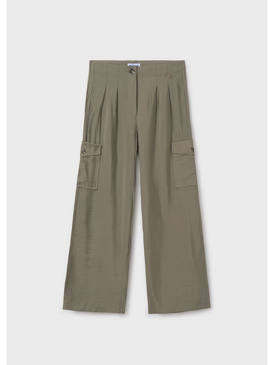 Mayoral Pantaloni Cargo din Material Textil pentru Copii Verde