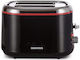 Daewoo Toaster 2 Slots 900W Black