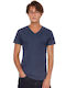 B&C Men's Short Sleeve Promotional T-Shirt Heather Navy