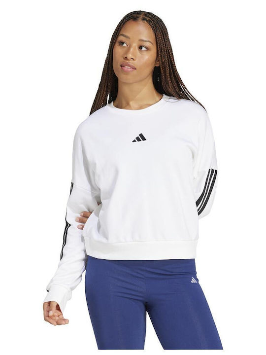 Essentials 3-Stripes Дамски Суитшърт Бял