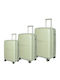 Newcom Reisekoffer Hartschalen Green mit 4 Räder Set 3Stück N1595